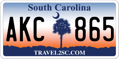 SC license plate AKC865