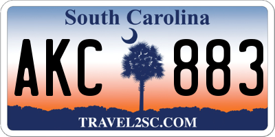 SC license plate AKC883