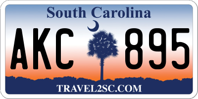 SC license plate AKC895