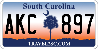 SC license plate AKC897