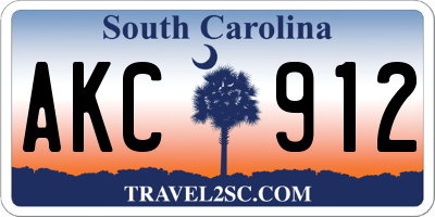 SC license plate AKC912