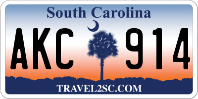 SC license plate AKC914