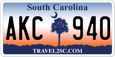 SC license plate AKC940