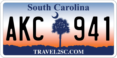 SC license plate AKC941