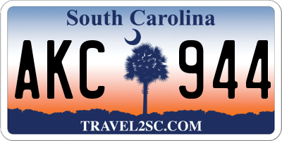 SC license plate AKC944