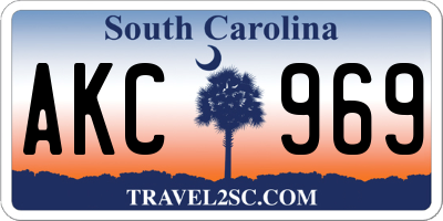 SC license plate AKC969