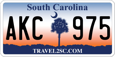 SC license plate AKC975