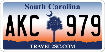 SC license plate AKC979