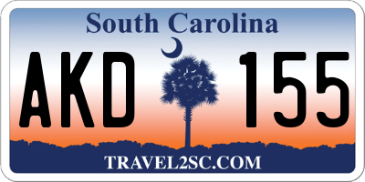 SC license plate AKD155