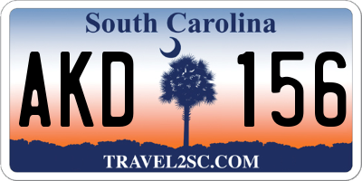 SC license plate AKD156