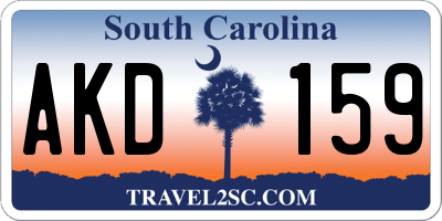 SC license plate AKD159