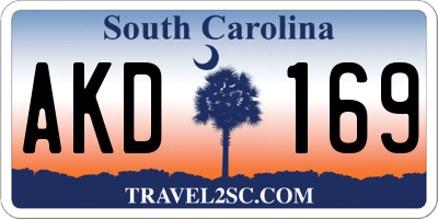 SC license plate AKD169