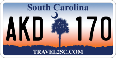SC license plate AKD170