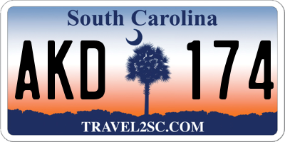 SC license plate AKD174