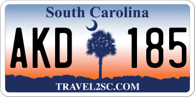 SC license plate AKD185
