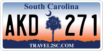 SC license plate AKD271
