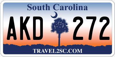 SC license plate AKD272