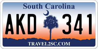 SC license plate AKD341