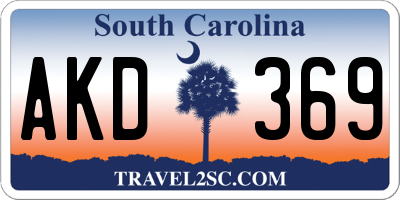 SC license plate AKD369