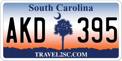 SC license plate AKD395