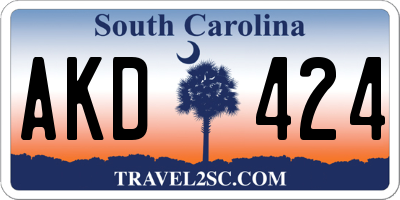 SC license plate AKD424