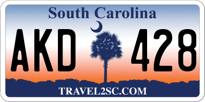 SC license plate AKD428