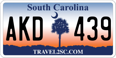 SC license plate AKD439