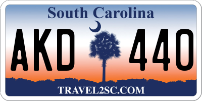 SC license plate AKD440