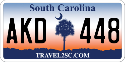 SC license plate AKD448