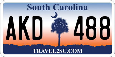 SC license plate AKD488
