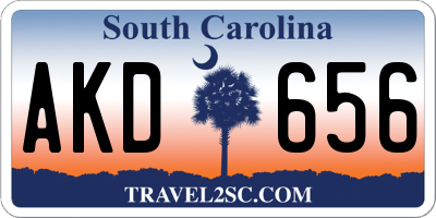 SC license plate AKD656