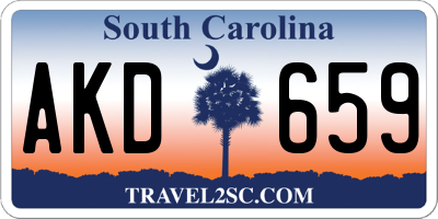 SC license plate AKD659