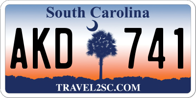 SC license plate AKD741