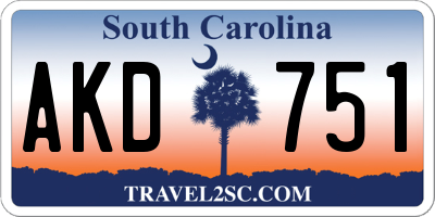 SC license plate AKD751