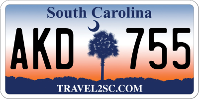 SC license plate AKD755