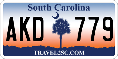SC license plate AKD779