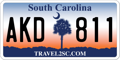 SC license plate AKD811