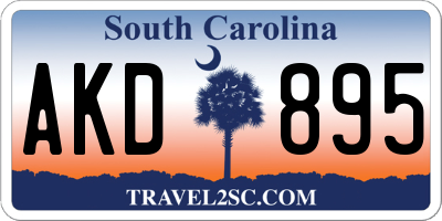 SC license plate AKD895