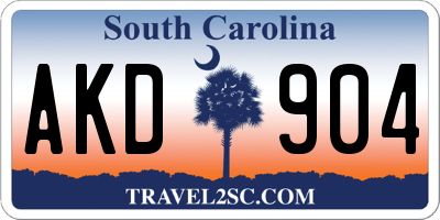 SC license plate AKD904