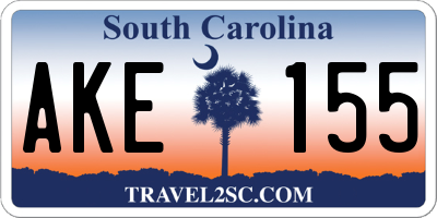 SC license plate AKE155