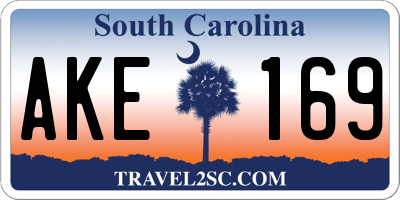 SC license plate AKE169