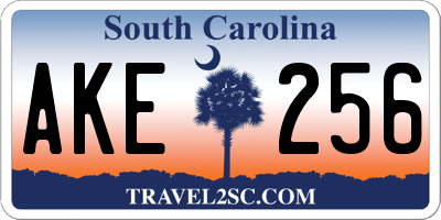SC license plate AKE256