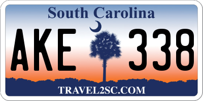 SC license plate AKE338