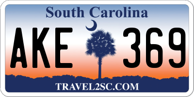 SC license plate AKE369