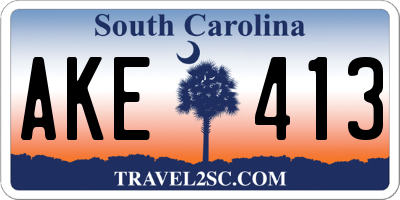 SC license plate AKE413