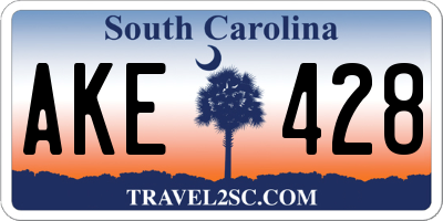 SC license plate AKE428