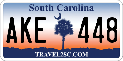 SC license plate AKE448
