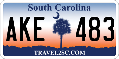 SC license plate AKE483