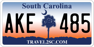 SC license plate AKE485