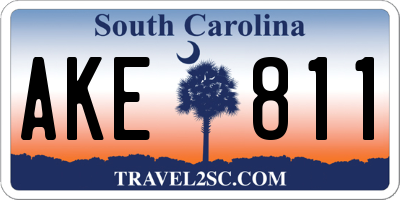 SC license plate AKE811